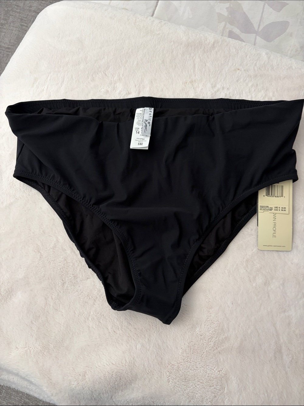 Profile By Gottex Black High-Rise Swim Bottoms
